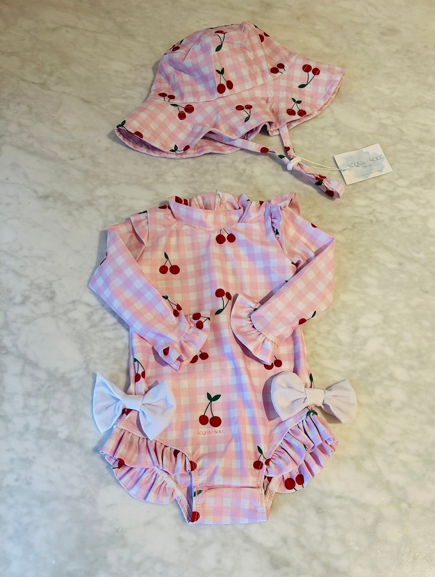 SNAP BUTTON SWIMWEAR - Cherries for Florence