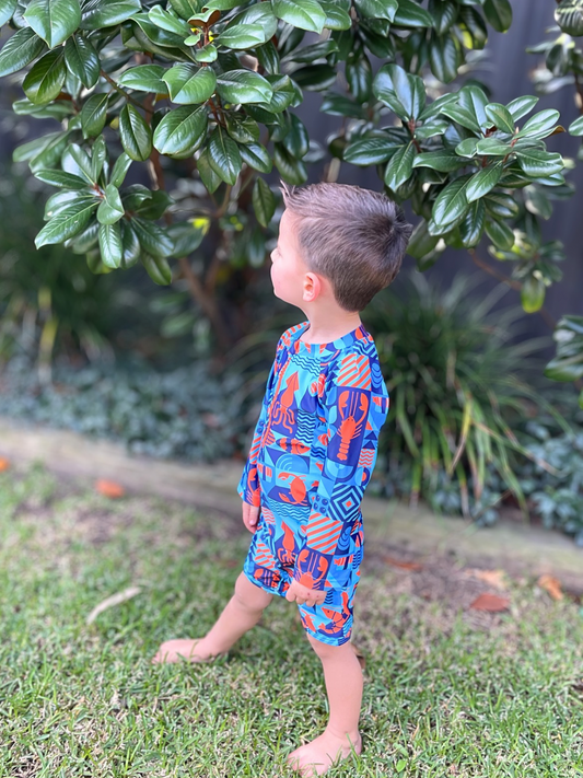 SNAP BUTTON SWIMWEAR- Salty Sea friends