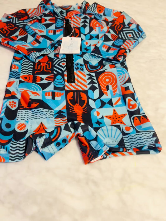 SNAP BUTTON SWIMWEAR- Salty Sea friends